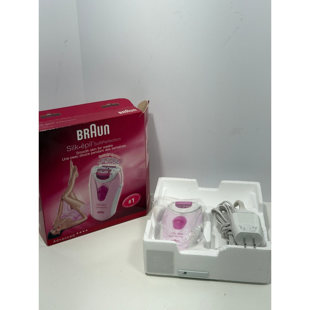 Braun Silk-epil SoftPerfection 3000 Series Epilator Pink White 3170 Corded